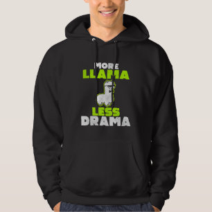 Mehr Lama weniger Drama Alpaka Lama Liebhaber Hoodie