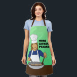 Mehr Latkes bitte! Hanukkah Schürze<br><div class="desc">Mehr Latkes bitte! Hanukkah-Schürze. Text kann personalisiert sein.</div>