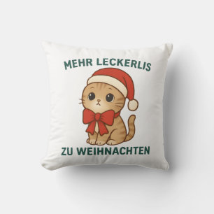 Mehr Leckerlis zu Weihnachten - lustige katzen Kissen