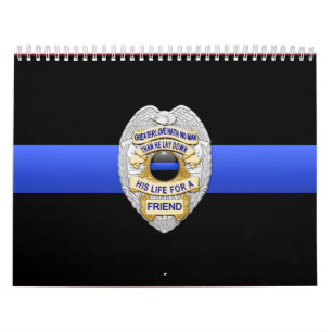 Mehr Liebe Abzeichen Thin Blue Line Kalender