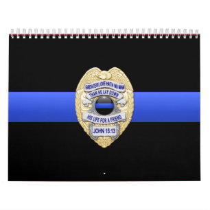 Mehr Liebe Abzeichen Thin Blue Line Kalender