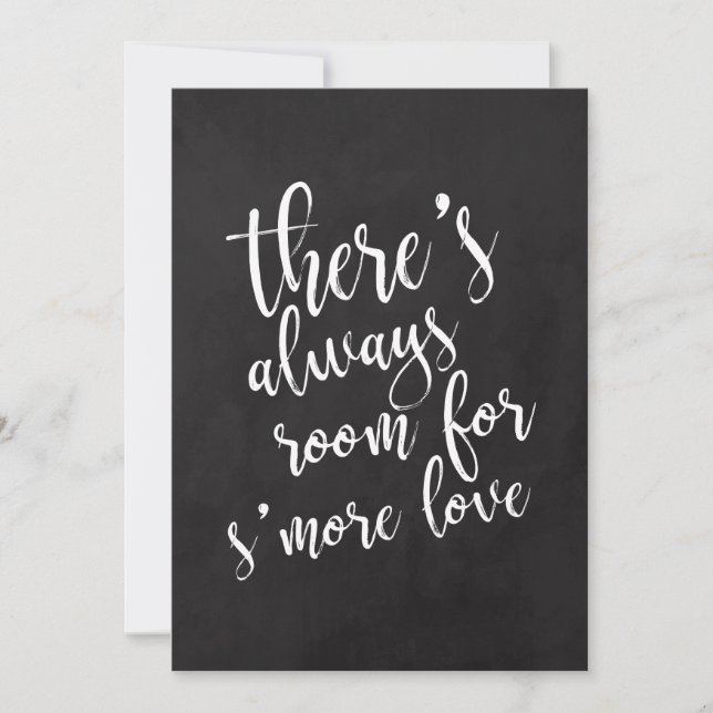 Mehr Liebe, erschwingliches Chalkboard-Hochzeitsze (Vorderseite)