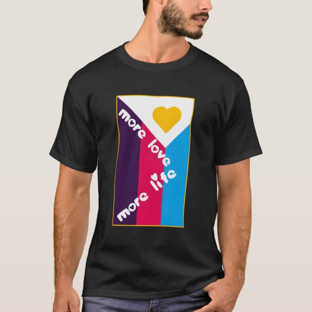 Mehr Liebe Mehr Life Polyamory Flag T-Shirt (Vorderseite)