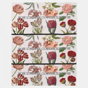 Mehr Liebe, Mehr Ruhe Florales Fleece-Decke Fleecedecke