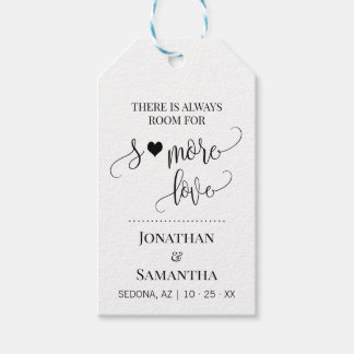 Mehr Liebe minimalistische Typografie-Gastgeschenk Geschenkanhänger