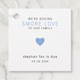 Mehr Liebe Moderne Blue Heart Boy Baby Dusche Geschenkanhänger