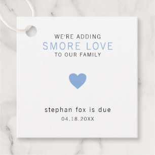 Mehr Liebe Moderne Blue Heart Boy Baby Dusche Geschenkanhänger