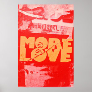 Mehr Liebe Pop Kunst, Modernes Original Poster