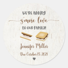 Mehr Liebe S'mores Baby Duwer Gefallen Runder Aufkleber