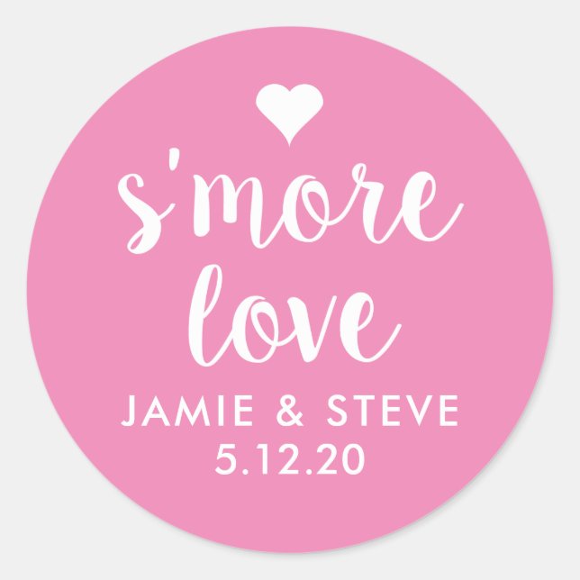 Mehr Liebe Sticker, Smore Gefallen Sticker (Vorderseite)
