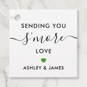 Mehr Liebe-Tag senden, Grün Hochzeit Geschenkanhänger