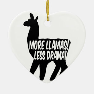 Mehr Llamas weniger Drama Keramikornament