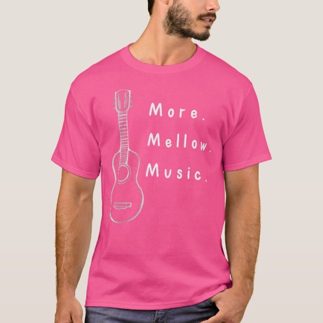 Mehr Mellow Music (Gitarrengrafik) - Acoustic Guit T-Shirt (Vorderseite)