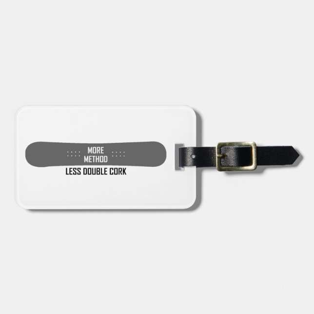 Mehr Methode weniger Doppelkorken Gepäckanhänger (Vorderseite horizontal)