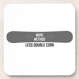 Mehr Methode weniger Doppelkorken Getränkeuntersetzer
