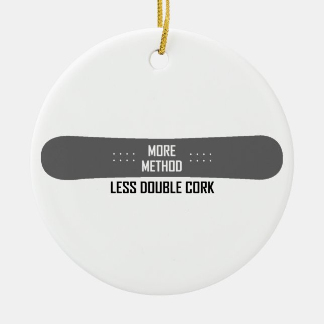 Mehr Methode weniger Doppelkorken Keramikornament (Vorne)