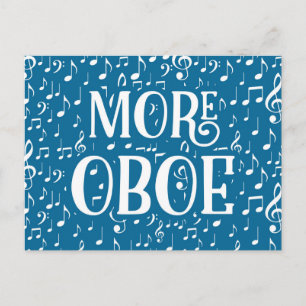 Mehr Oboe - Blue White Music Postkarte