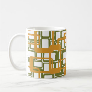 Mehr offene Mitte des Jahrhunderts moderne Rechtec Kaffeetasse