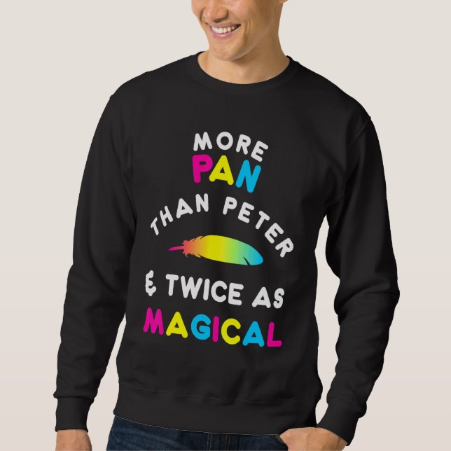 Mehr Pan als Peter Lgbtq Pansexual Pride Sweatshirt (Vorderseite)