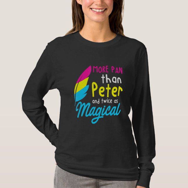 Mehr Pan als Peter - Lgbtq Quee Omnisexual Panse T-Shirt (Vorderseite)