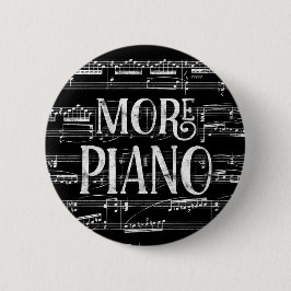 Mehr Piano Chalkboard - Schwarz-weiße Musik Button