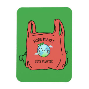 Mehr Planet weniger Plastik-Erde-Tag Magnet