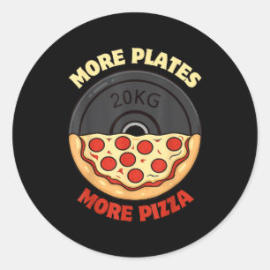 Mehr Platten Mehr Zza - Kraftsportstudio Zza Worko Runder Aufkleber