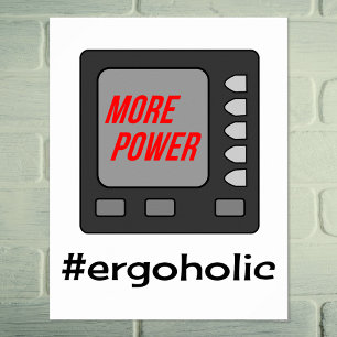 Mehr Power lustige Ruder motivierend Poster