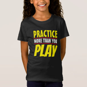 Mehr praktizieren Motivierend Phrase Red Typogra T-Shirt