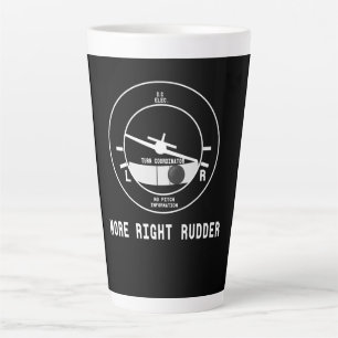 Mehr Rechte Rudder CFI Fluglehrer Pilotengeschenk Milchtasse