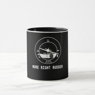 Mehr Rechte Rudder CFI Fluglehrer Pilotengeschenk Tasse