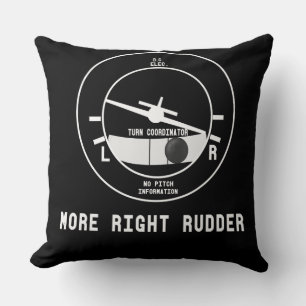 Mehr rechts Rudder CFI Flight Instructor Pilot Ges Kissen