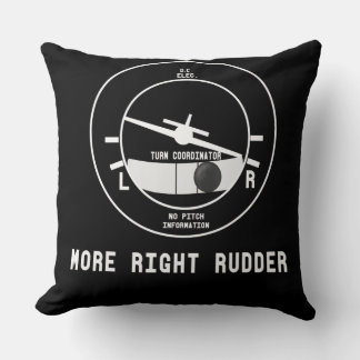 Mehr rechts Rudder CFI Flight Instructor Pilot Ges Kissen