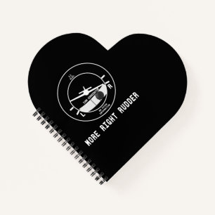 Mehr rechts Rudder CFI Flight Instructor Pilot Ges Notizbuch