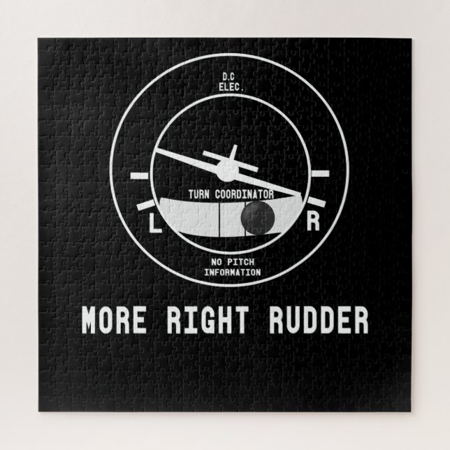 Mehr rechts Rudder CFI Flight Instructor Pilot Ges Puzzle (Vertikal)
