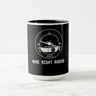 Mehr rechts Rudder CFI Flight Instructor Pilot Ges Tasse