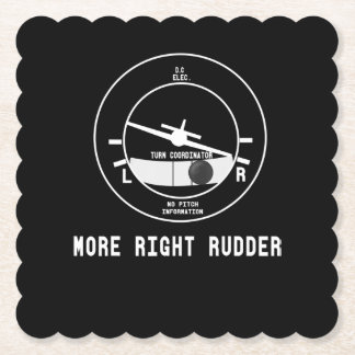 Mehr rechts Rudder CFI Flight Instructor Pilot Ges Untersetzer