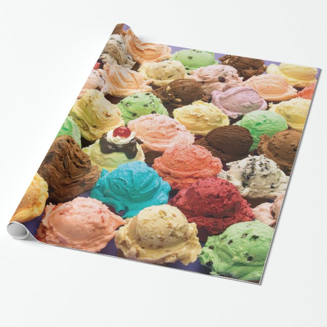 Mehr Schaufeln der Eiscreme als Sie konnten Geschenkpapier (Ungerollt)