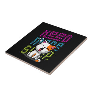 Mehr Schlaf brauchen Funny Cat niedlicher Ausspr Fliese