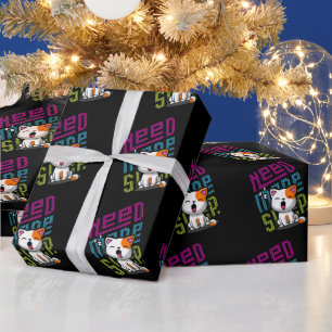 Mehr Schlaf brauchen Funny Cat niedlicher Ausspr Geschenkpapier