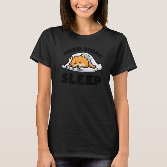 Mehr schlafende Spitz schlafen schlafend napping T-Shirt (Vorderseite)