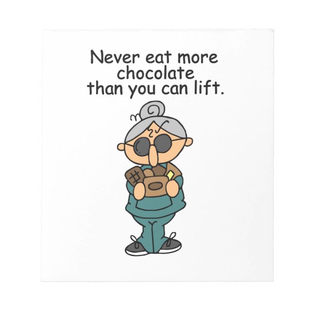 Mehr Schokolade-Spaß Notizblock (Vorderseite)