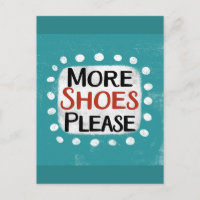 Mehr Schuhe Bitte Postkarte
