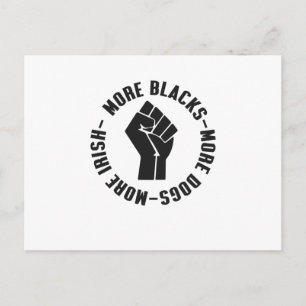 Mehr Schwarze mehr Hunde mehr irisch Postkarte