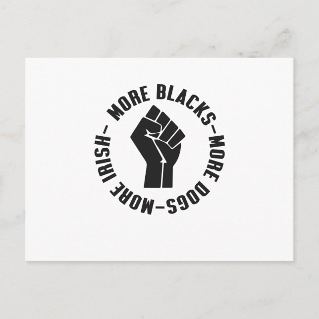 Mehr Schwarze mehr Hunde mehr irisch Postkarte (Vorderseite)