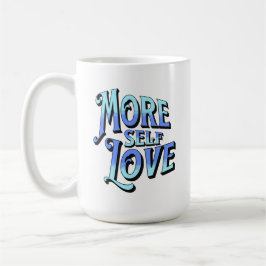Mehr Selbst-Liebe-Tasse in Blau Kaffeetasse