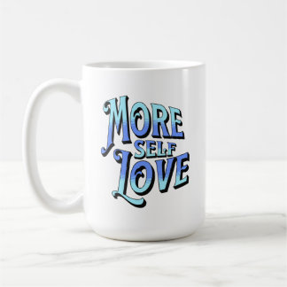 Mehr Selbst-Liebe-Tasse in Blau Kaffeetasse