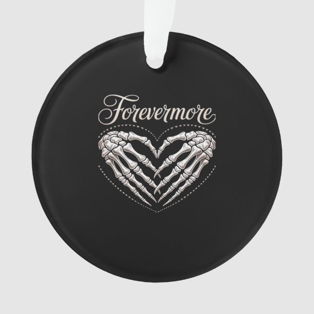 Mehr Skeleton Hands Herz-Gotik Halloween Ornament (Vorderseite)