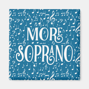 Mehr Soprano - Blue White Singer Magnet