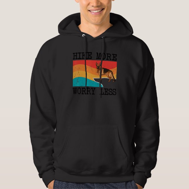 Mehr Sorge, weniger deutsche Hirten Grafik-Hikin Hoodie (Vorderseite)